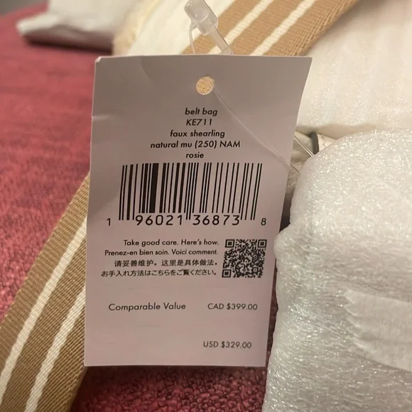 Kate Spade Beige Faux Fur Crossbody Bag - Picture 5 of 5